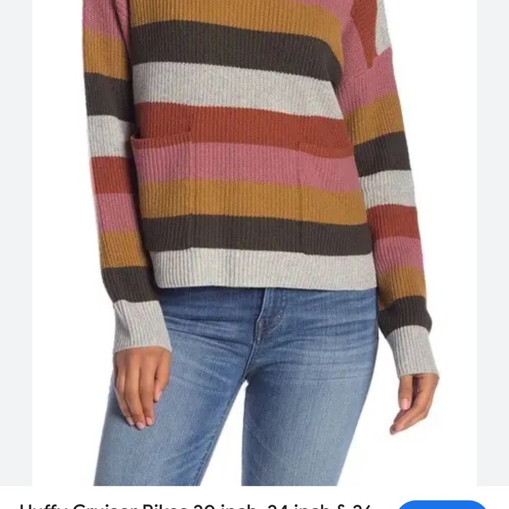 Madewell Multicolor Patchwork Pocket Pull Over Sw… - image 2